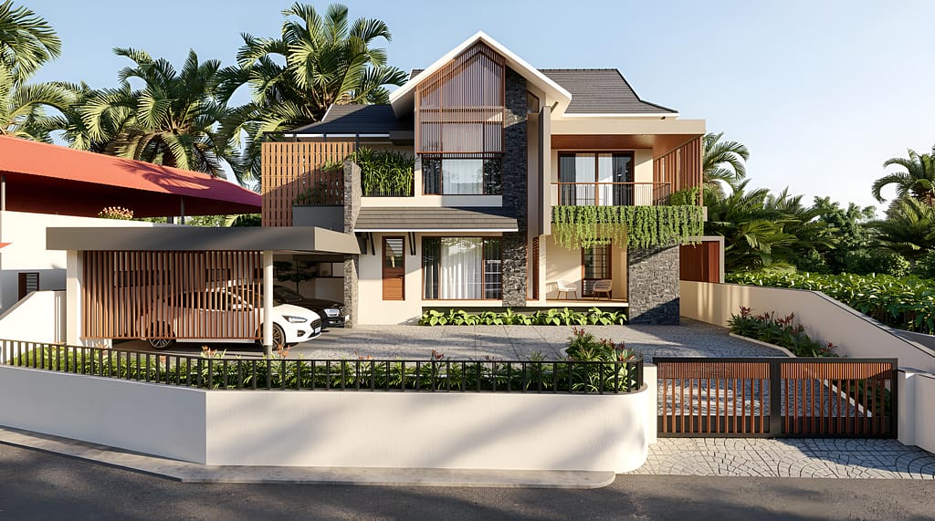 The image is of a project named Bellavista .Bellavista is a modern luxury residence that blends tropical design, natural materials, and timeless architecture for contemporary living.