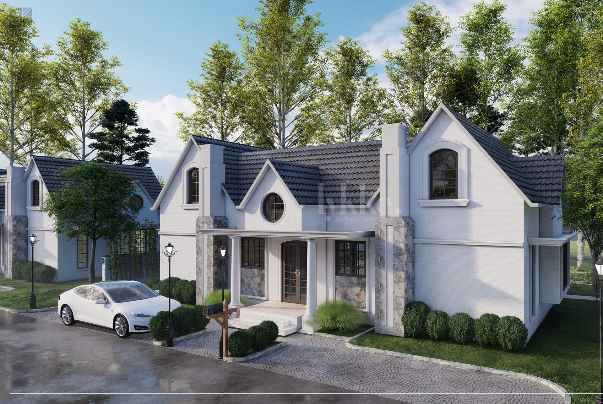 Hospitality project - A rendered image of a western styled resort.
