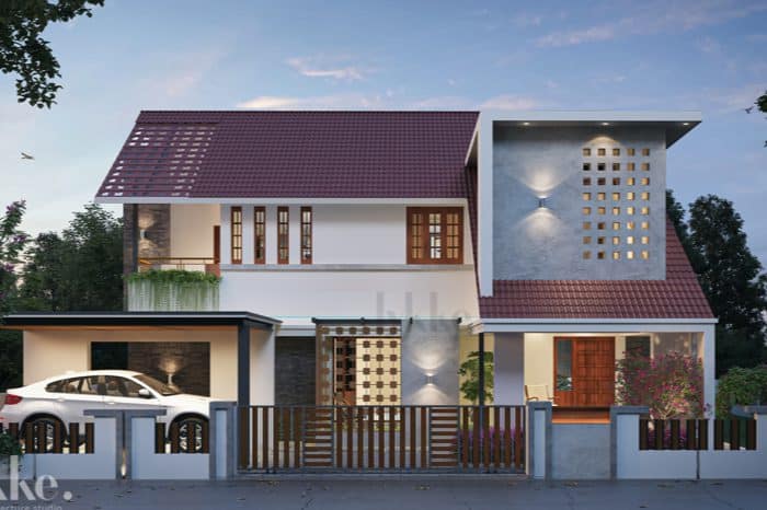 Rendered image of an ongoing residence renovation project by Lykke Architecture studio